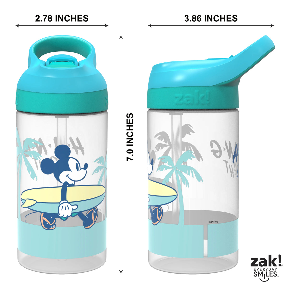 16 oz Kids Water Bottle with Flip Straw and Carry Handle E47184