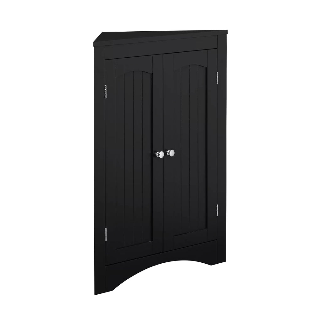 Free Standing Corner Storage Cabinet with Doors and Shelves K617845