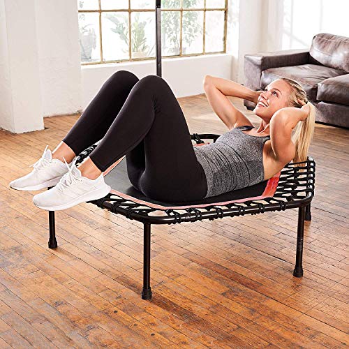 Blue/Green/Red Indoor Trampoline with Height Adjustable Bar D662
