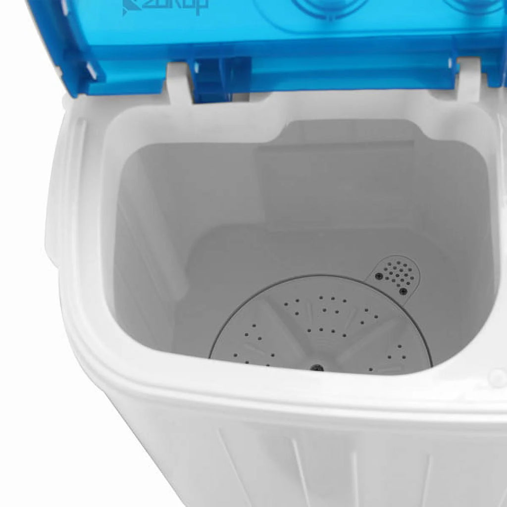 Semi-Automatic Washing Machine 8lbs Compact Laundry Machine with Spinner and Drain Pump S910219