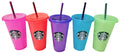 Color Change Cold Cups with Straws 24oz Pack of 5 J73386