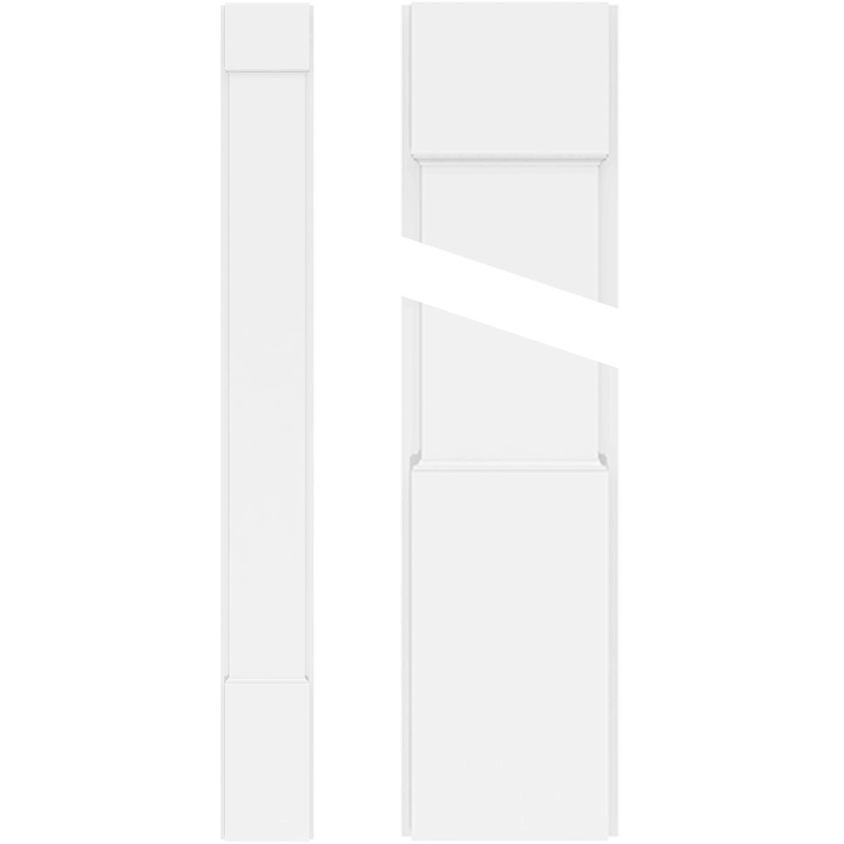 Plain PVC Pilaster with Capital and Base (Pair) A8433
