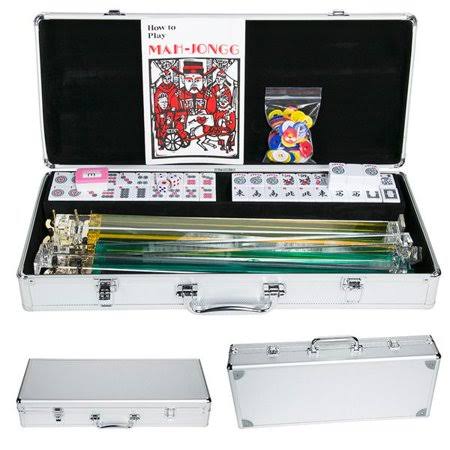 166 Tiles Mahjong Set Silver P19885