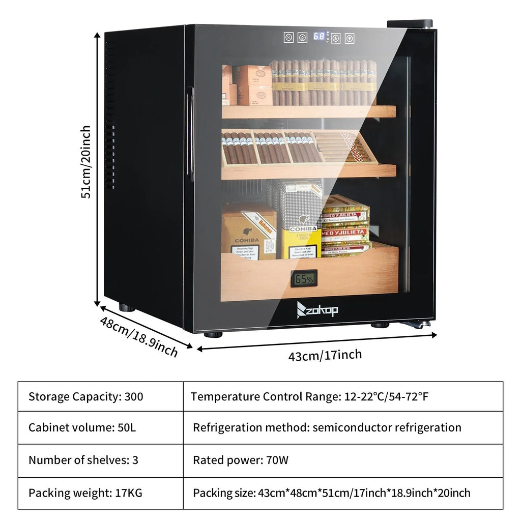 50L Cooling Heating Cigar Humidor 300 Counts D968