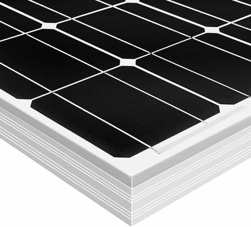 2pcs 100W Monocrystalline Solar Panel Module, Black V417