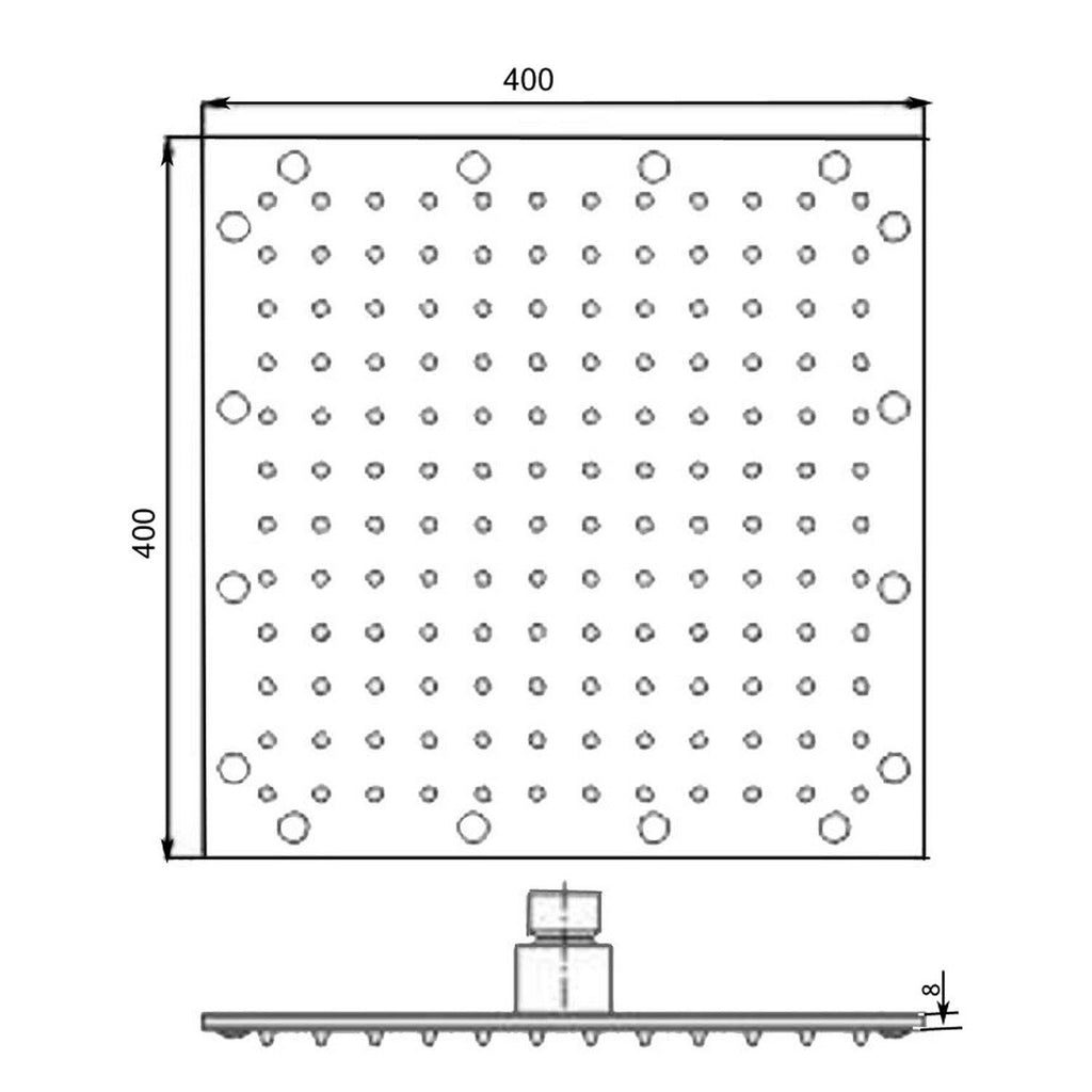 Oil Rubbed Bronze Square Rainfall LED Shower Head K5771