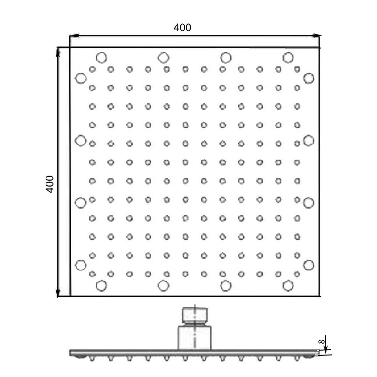 Oil Rubbed Bronze Square Rainfall LED Shower Head K5771