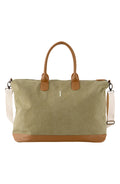 Green Washed Canvas Weekender M3627