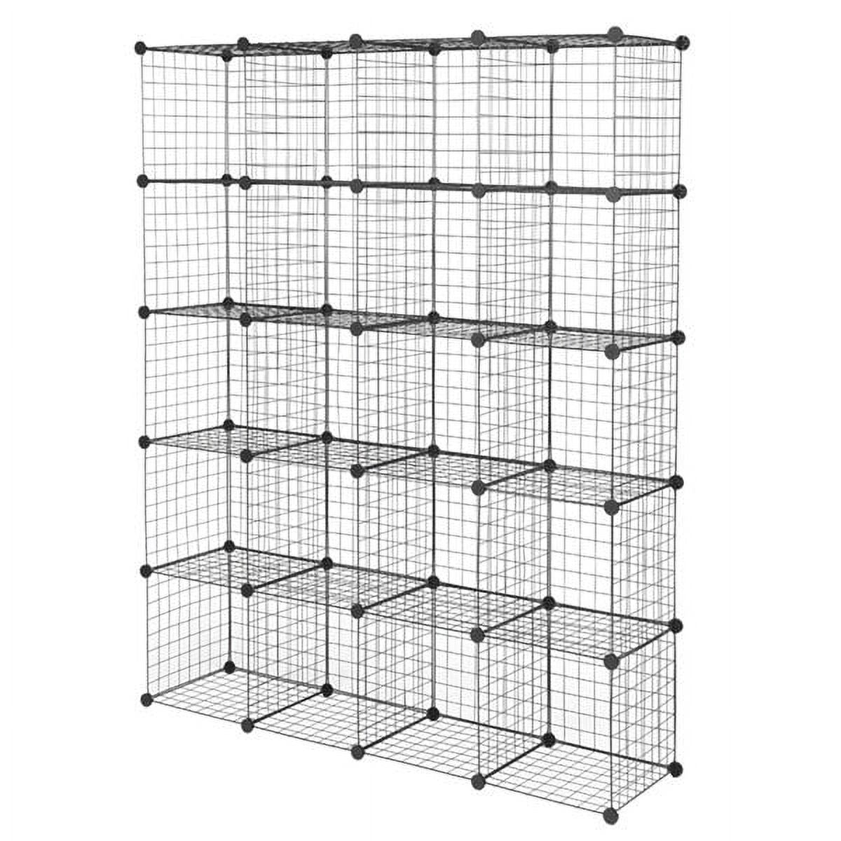 20-Cube Metal Grid Storage Shelves Organizer Bookcase S662
