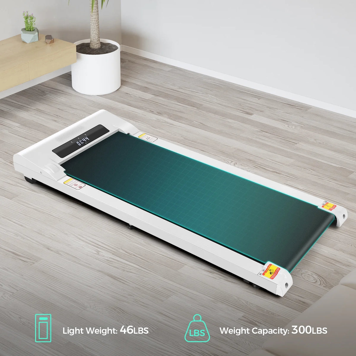 2.5HP Slim Compact Under Desk Treadmill with LED Display and Remote Control K994