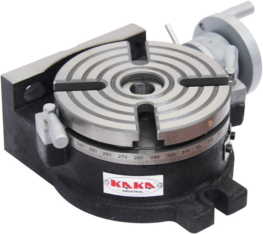 8" Rotary Table Vertical & Horizontal MT3 Center Sleeve 4 Slot Precision Milling Table H31038