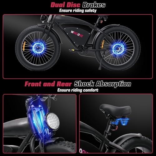 Electric Bike for Adults 48V 750W Peak 20" Fat Tires J92704