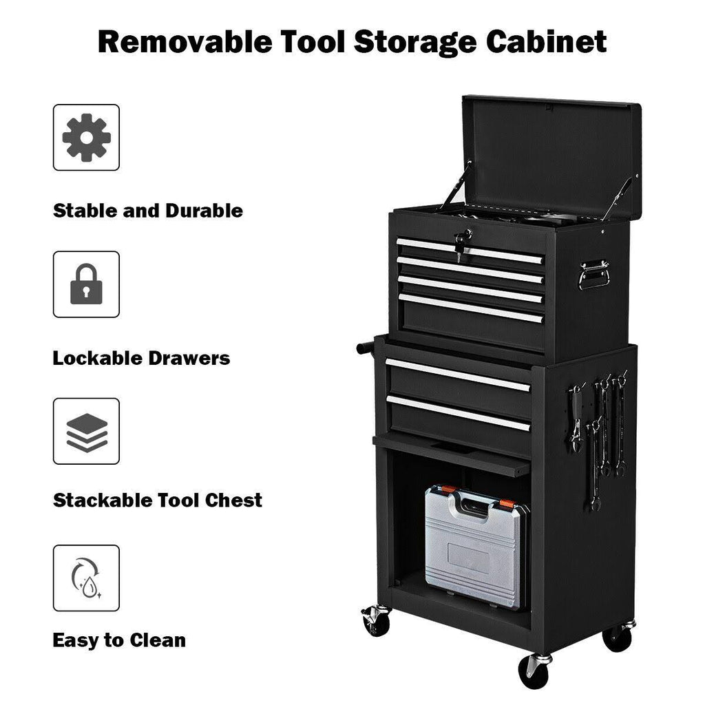 Black Rolling Storage Cabinet Toolbox Z456270