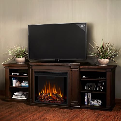 74" Electric Fireplace TV Stand with Adjustable Shelves and Storage, Remote Control, Timer A869