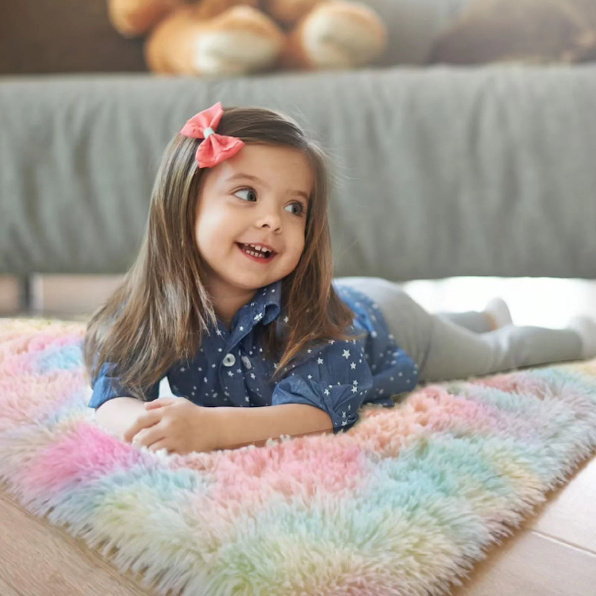 4x6 Washable Fluffy Shag Area Rug S657207