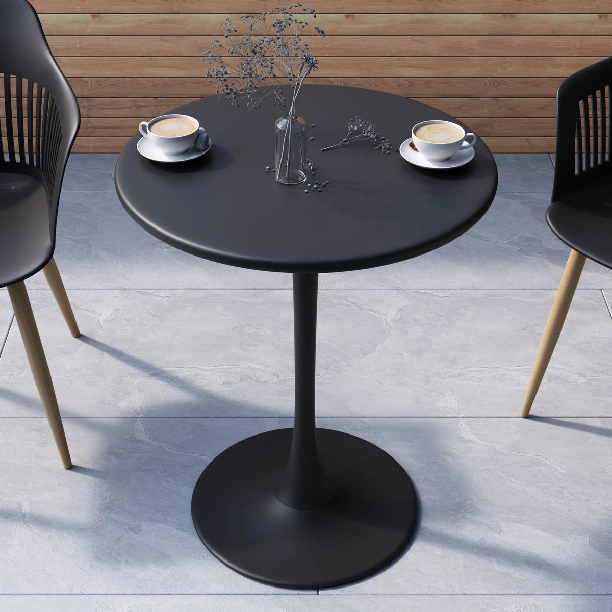 Black Steel Bistro Table E12788