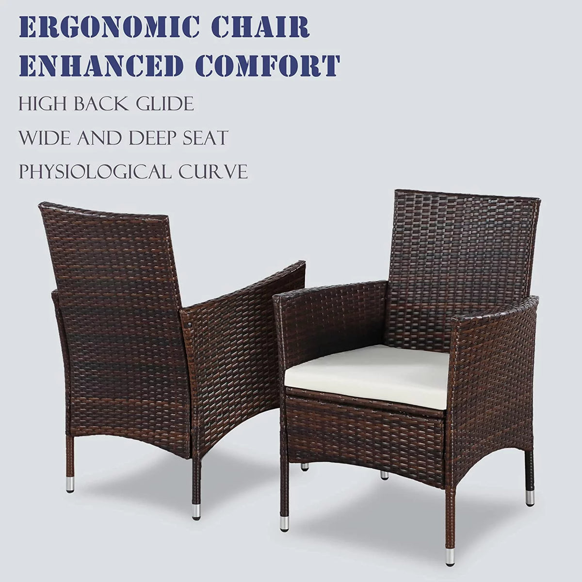 5-Piece Wicker Patio Dining Table Chair Set C257