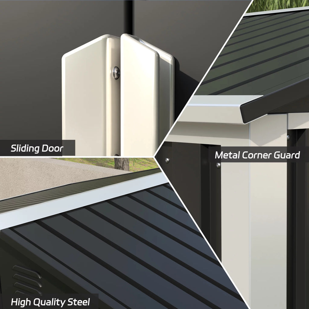 Metal Outdoor Storage Shed with Sliding Door X6757