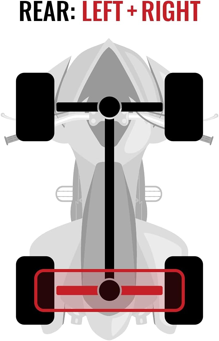 Rear Left Right Axles Pair for Can-Am Maverick 1000 4X4 W886