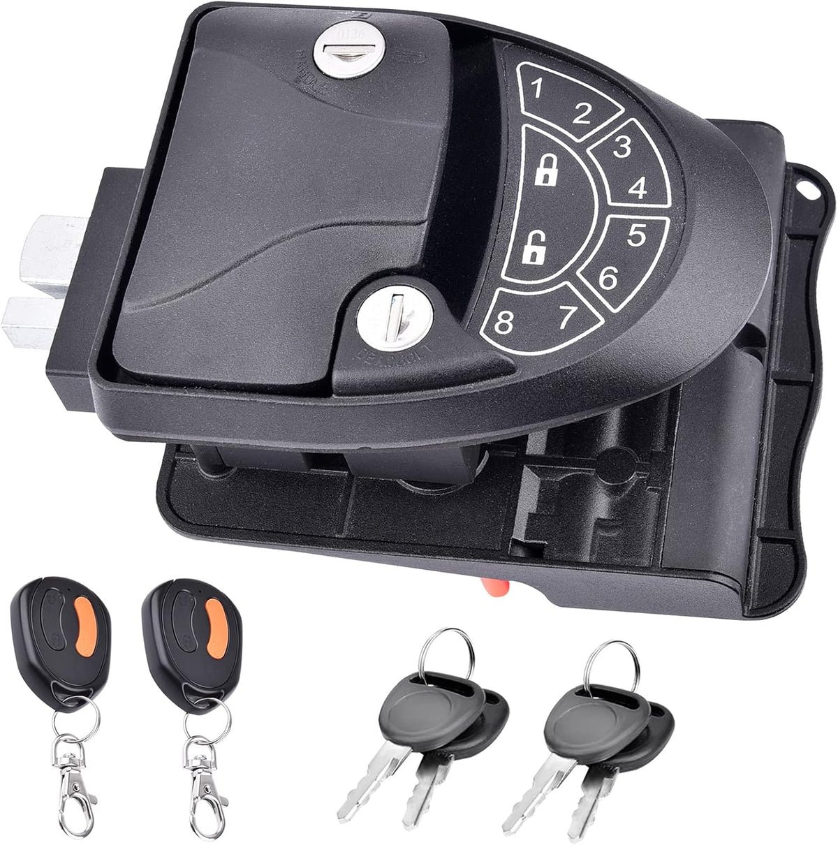 RV Keyless Entry Door Lock with Backlit Keypad and 2 Key Fobs P7601