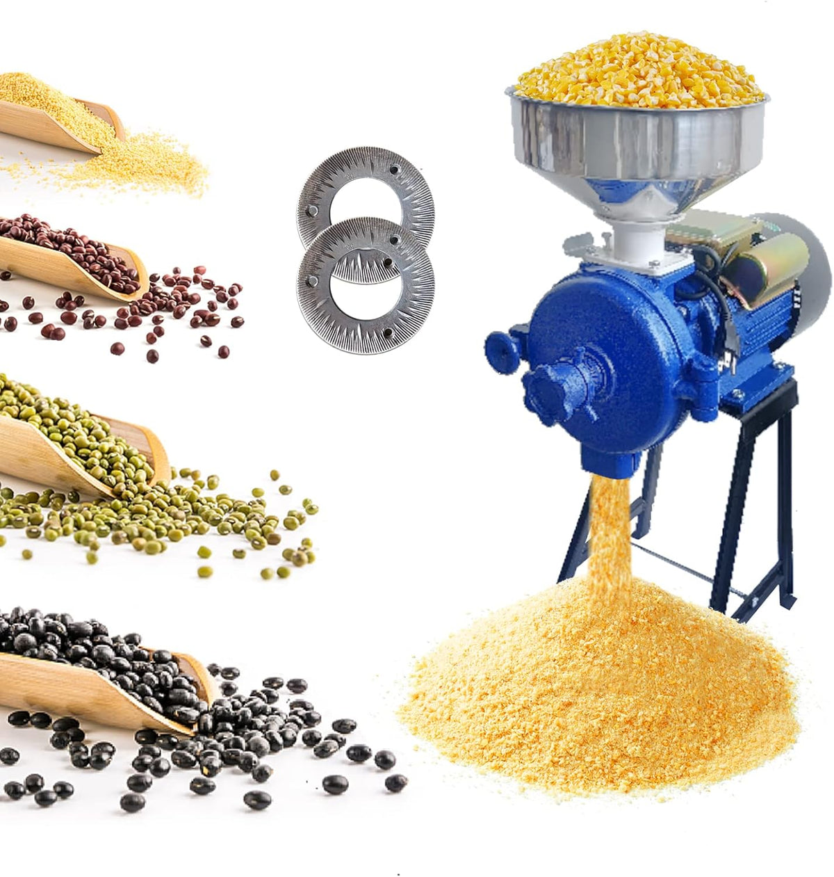 110V 3000W Electric Grain Mill Corn Grinder S839385