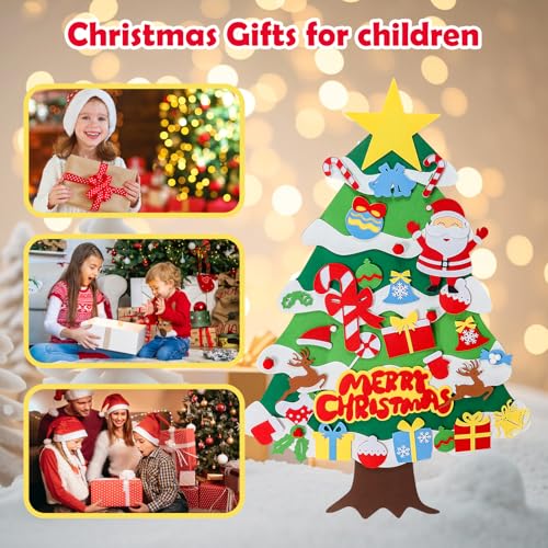 3.5ft Felt Christmas Tree with 50 Ornaments A8419