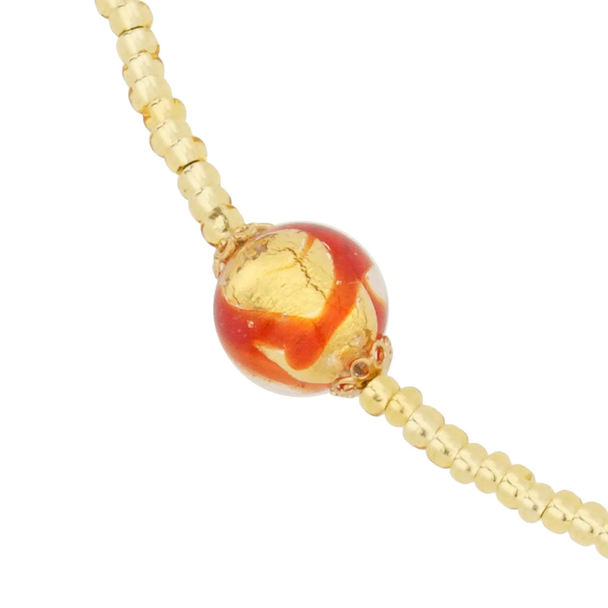 Murano Glass Royal Red Balls Necklace V58413