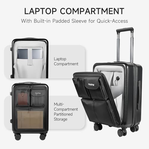 20 Inch Expandable Softside Suitcase with USB Port & TSA Lock Y393963
