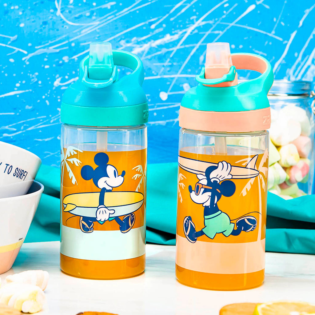 16 oz Kids Water Bottle with Flip Straw and Carry Handle E47184