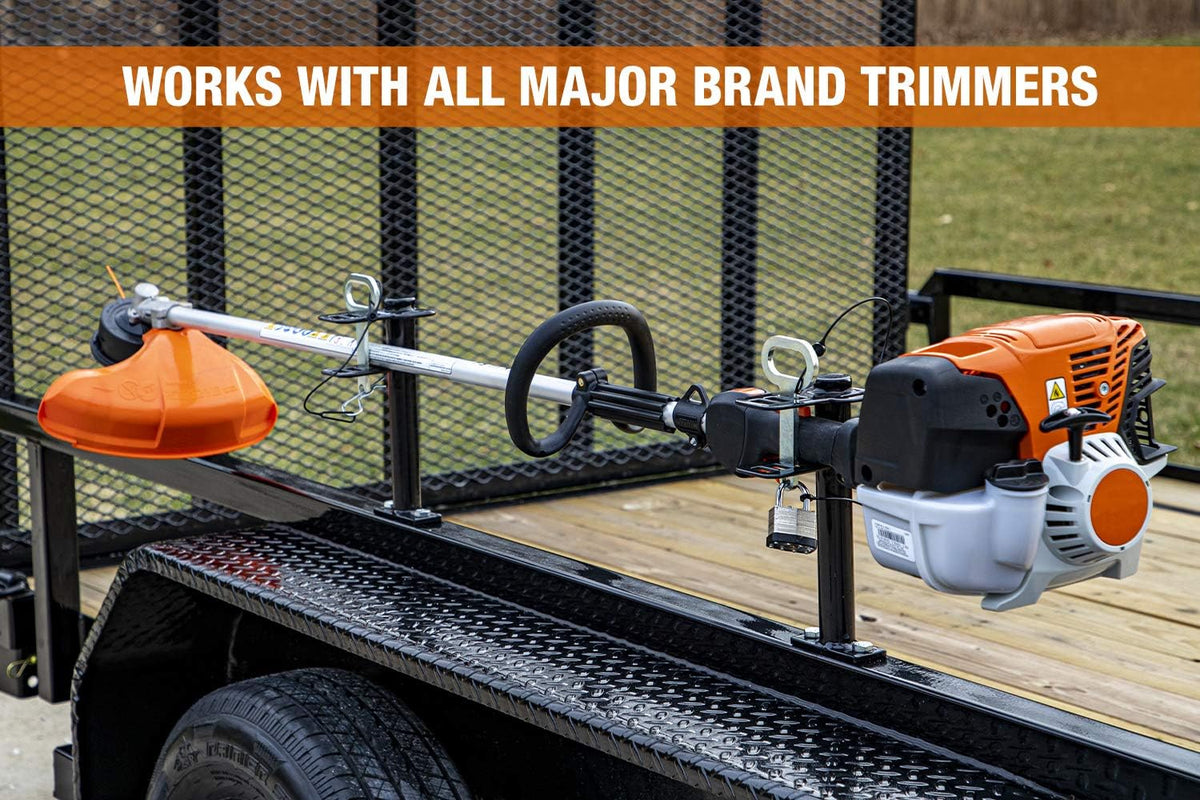 1 Channel Lockable Trimmer Rack, Black Y424