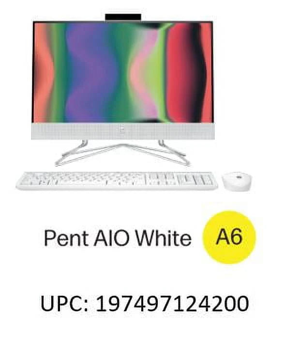 21.5 All-in-One PC, Intel Pentium, 8GB Memory, 128GB SSD, Windows 11 Home, White C338334