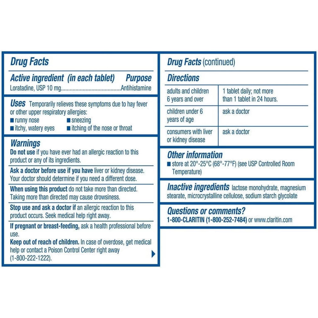Loratadine Antihistamine Tablets 100 Ct F4347