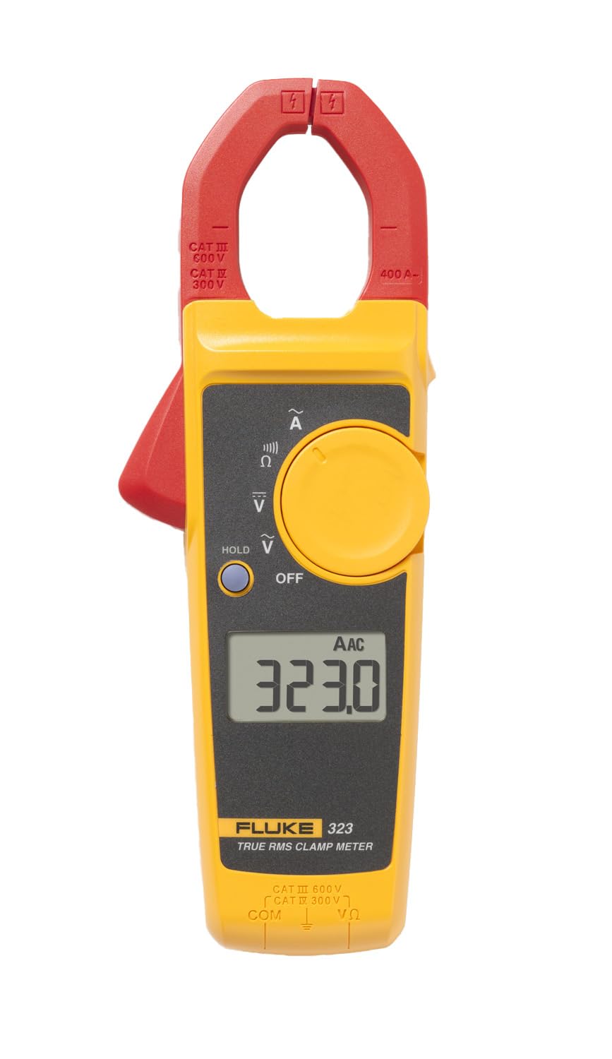 Clamp Meter, Measures AC Current to 400 A, AC/DC Voltage to 600 V, Resistance and Continuity, with Soft Carrying Case I201846