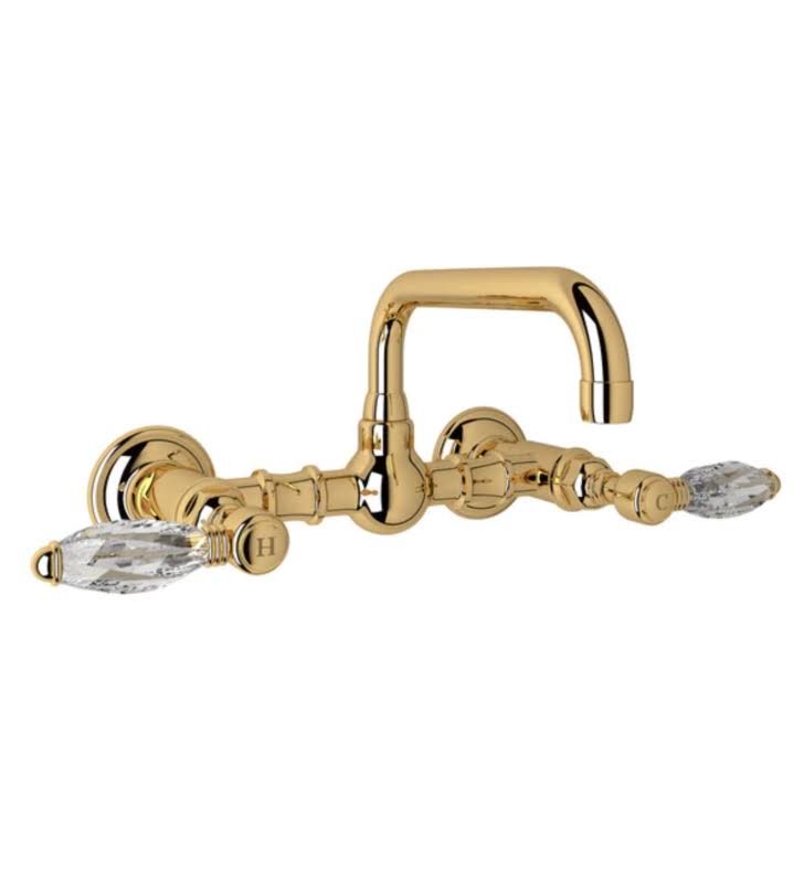 Tuscan Brass Wall Mount Bridge Lavatory Faucet H541775