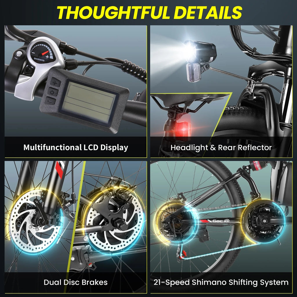 500W 26" 48V Full Suspension Folding Electric Bicycle N2143