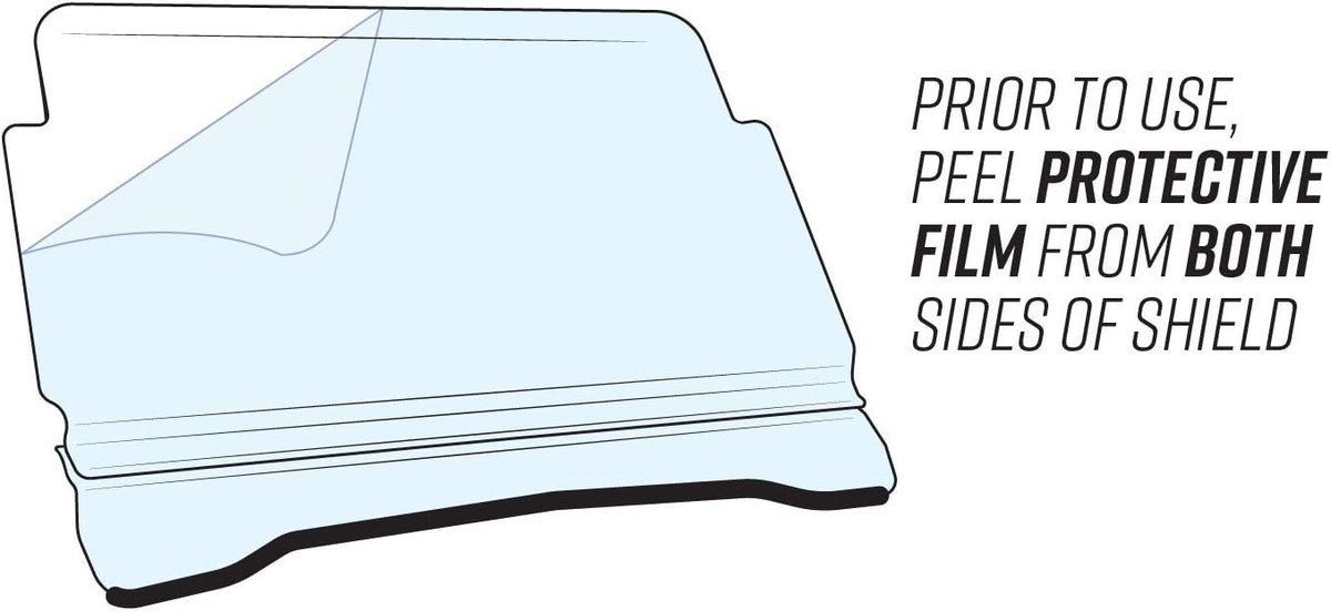 Scratch Resistant Flip/Fold Down 2-in-1 Windshield M4538
