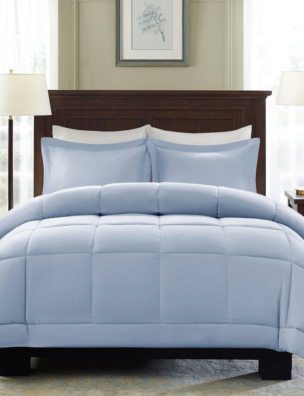 Blue King/Cal King Down Alternative Comforter Mini Set F53858