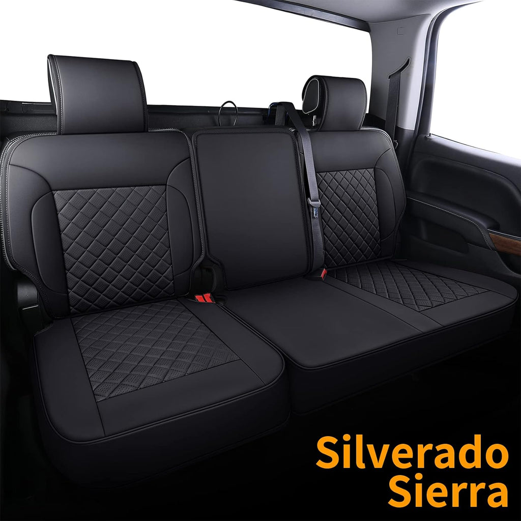 Black Faux Leather Seat Covers Front Set 2pcs K64776