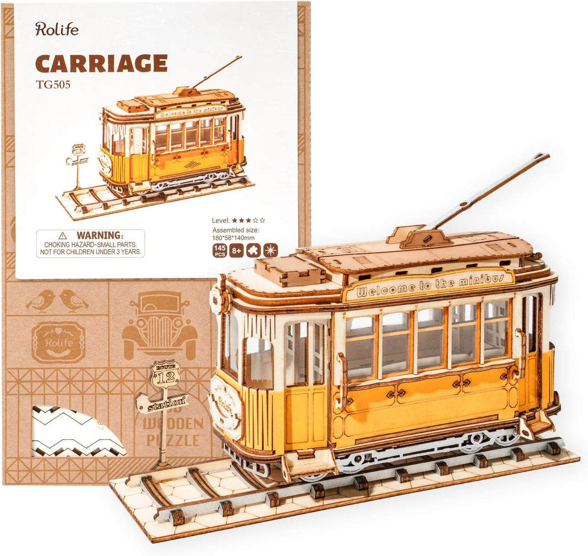 Vintage Car 3D Wooden Puzzle Craft Model Kits, Pack of 2 L77422