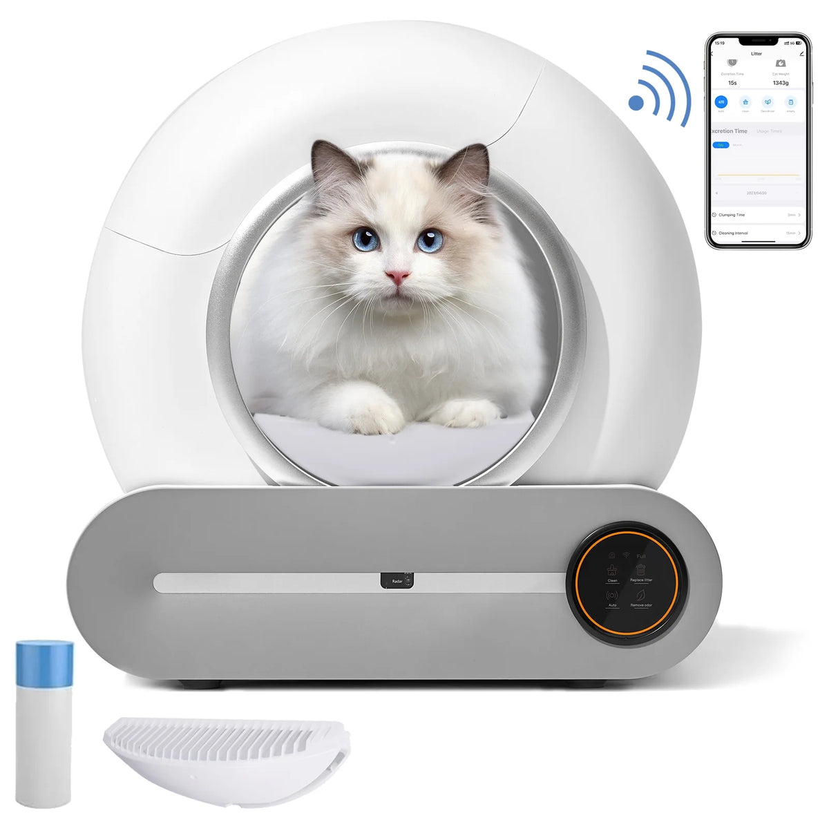 Automatic Self Cleaning Cat Litter Box with App Control L8809