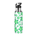 Green Stainless Steel Insulated Water Bottle with Straw Lid V9597