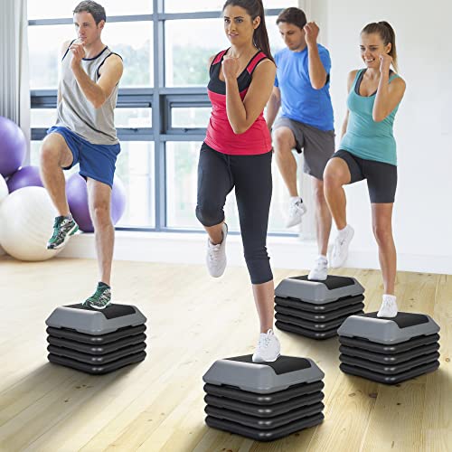 16" x 16" Adjustable Aerobic Stepper Platform with 4 Risers T2004