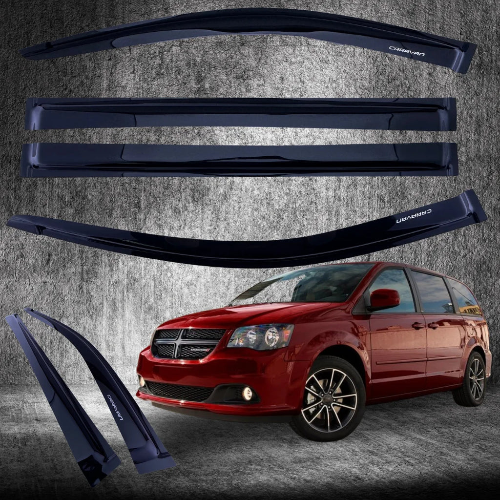 Tinted Black Side Window Rain Deflectors N9306