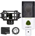 White Condenser Mic with Shock Mount and XLR Cable R214708