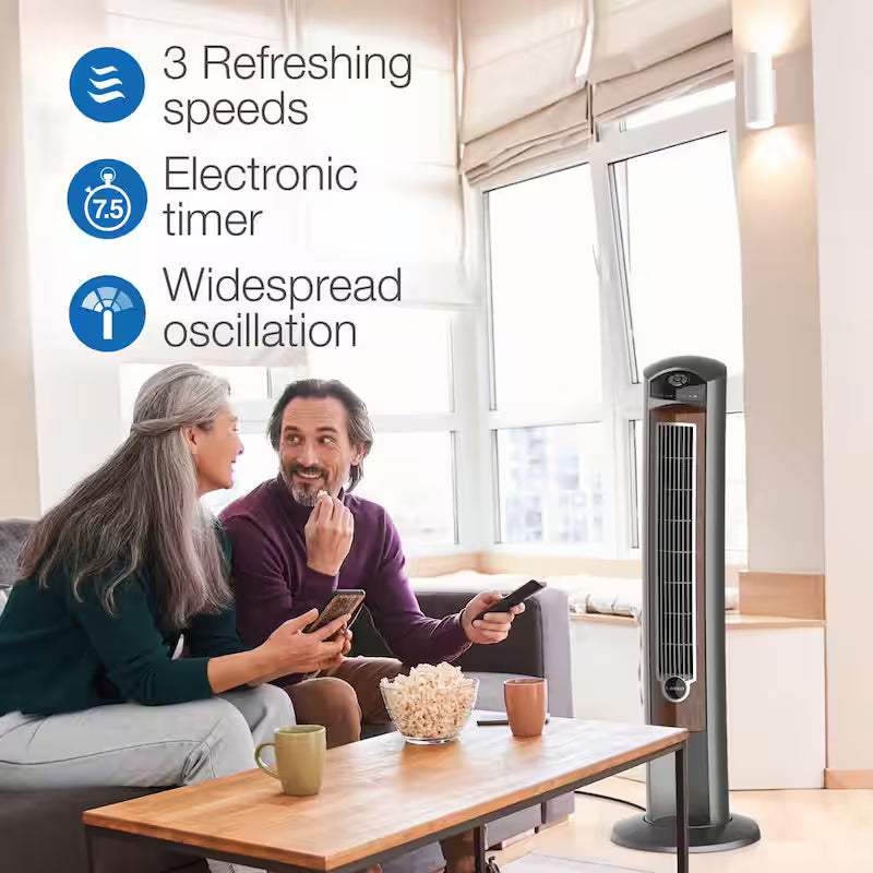 42 in. 3-Speed Oscillating Tower Fan with Remote Control G690272