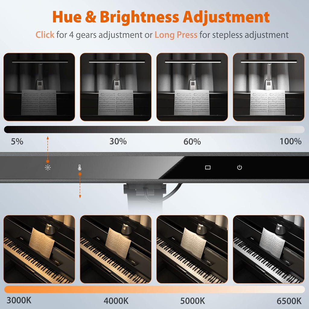 55'' 12W LED Dimmable Piano Lamp X8657