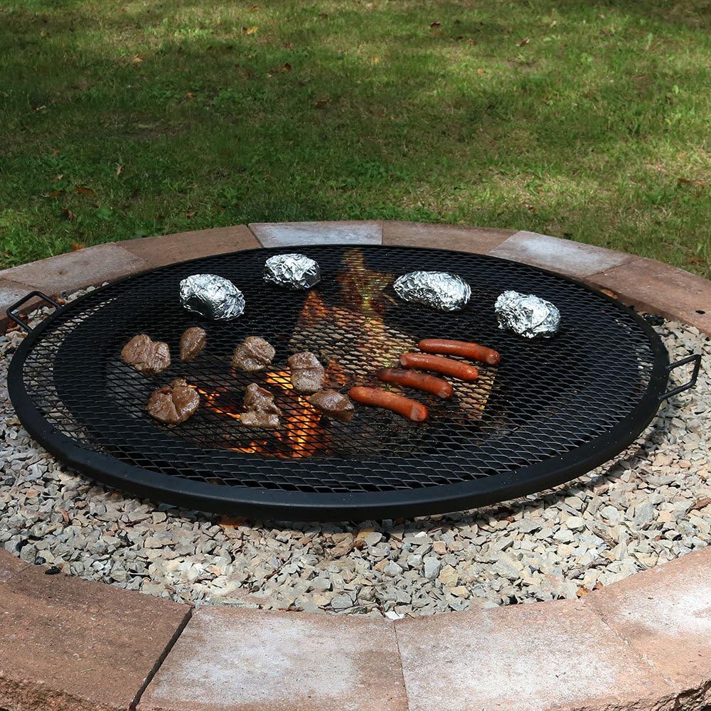 Round Heavy-Duty Steel Fire Pit Cooking Grate D60939