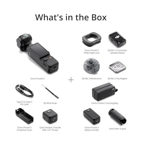 1'' CMOS 4K/120fps Vlog Camera with 3-Axis Stabilization and Mic T935629