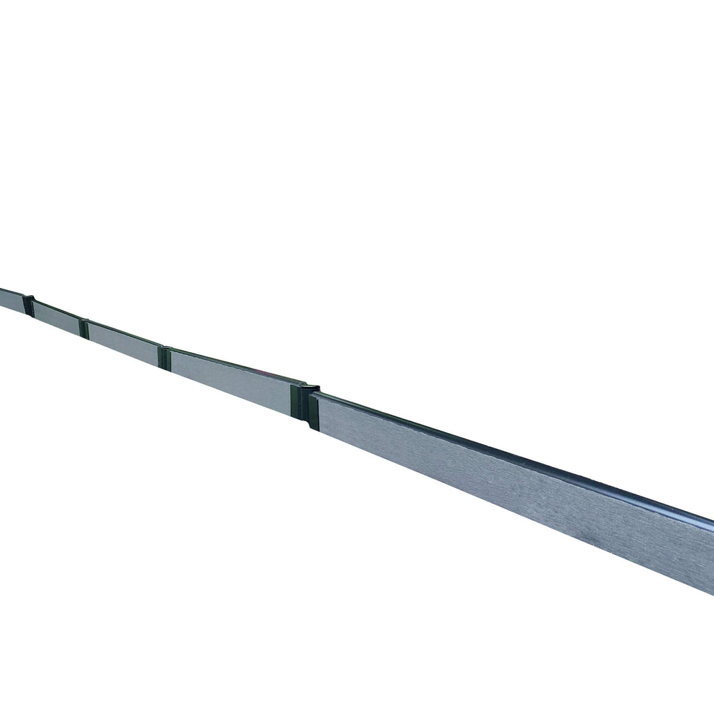 Weathered Wood Composite Landscape Edging Kit - 16 x 1 inch Straight, Gray D602746