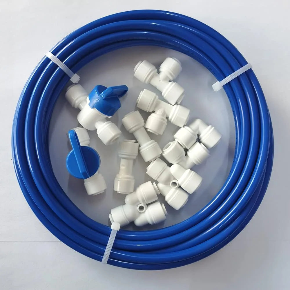 1/4 inch O.D. 32.8ft RO Water Tubing with 10pcs Quick Connector D661617